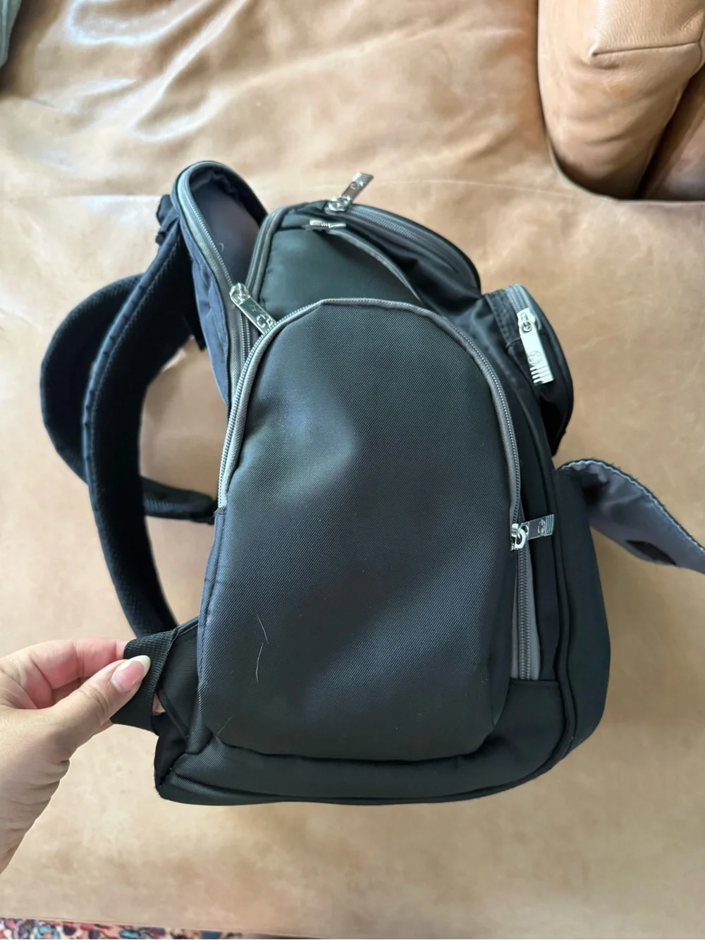 Jeep Perfect Pockets Baby Diaper Bag Backpack - Black/Gray - Good Condition